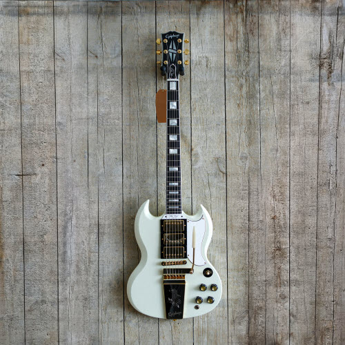 Epiphone 1963 Les Paul SG Custom with Maestro Vibrola Classic White