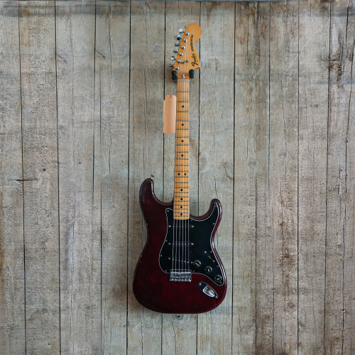 Vintage Fender Stratocaster Hardtail 1979 Burgundy Occassion - Sale