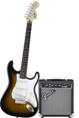 wasmiddel Bekend Mijnenveld Fender Squier Affinity Stratocaster met 10 watt versterker