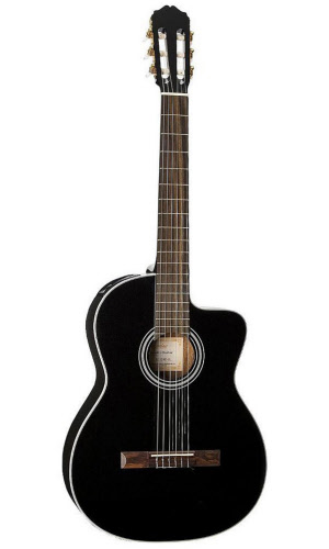 uitdrukking Discriminerend leven Klassieke gitaar van Takamine met electronica - zwart (massief sparren) |  TAKAM-GC3-CE-BK | 0736021393783